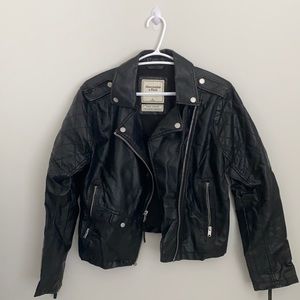 Black vegan leather jacket